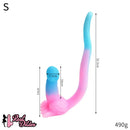 12.8in 15.35in Dinosaur Silicone Soft Big Glowing Dildo For Women Anal Sex