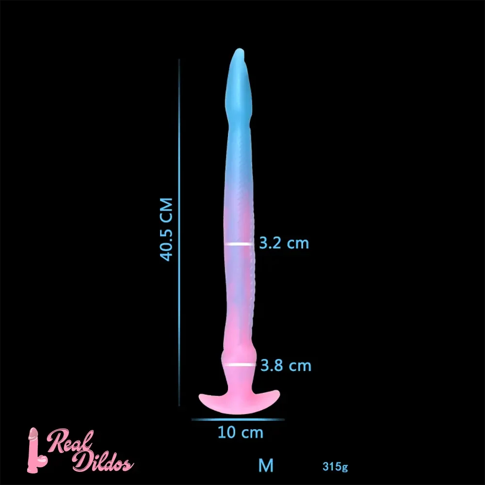 12.2in 15.94in 20.87in Snake Long Huge Animal Luminous Dildo For Anus