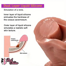 11.8in Thick Realistic Veins Huge Soft Dildo Double-layer Silicone Cock