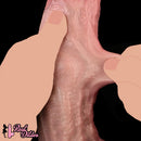 10.12in Double-layer Liquid Silicone Skin-like Soft Big Lifelike Male Dildo