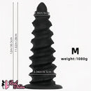 10.43in 12in 14.17in Extra-Large Long Threaded Silicone Sharp Head Dildo