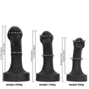 10.63in 12.6in 13.77in Silicone Big Soft Curved Black Dildo With Mushroom Head
