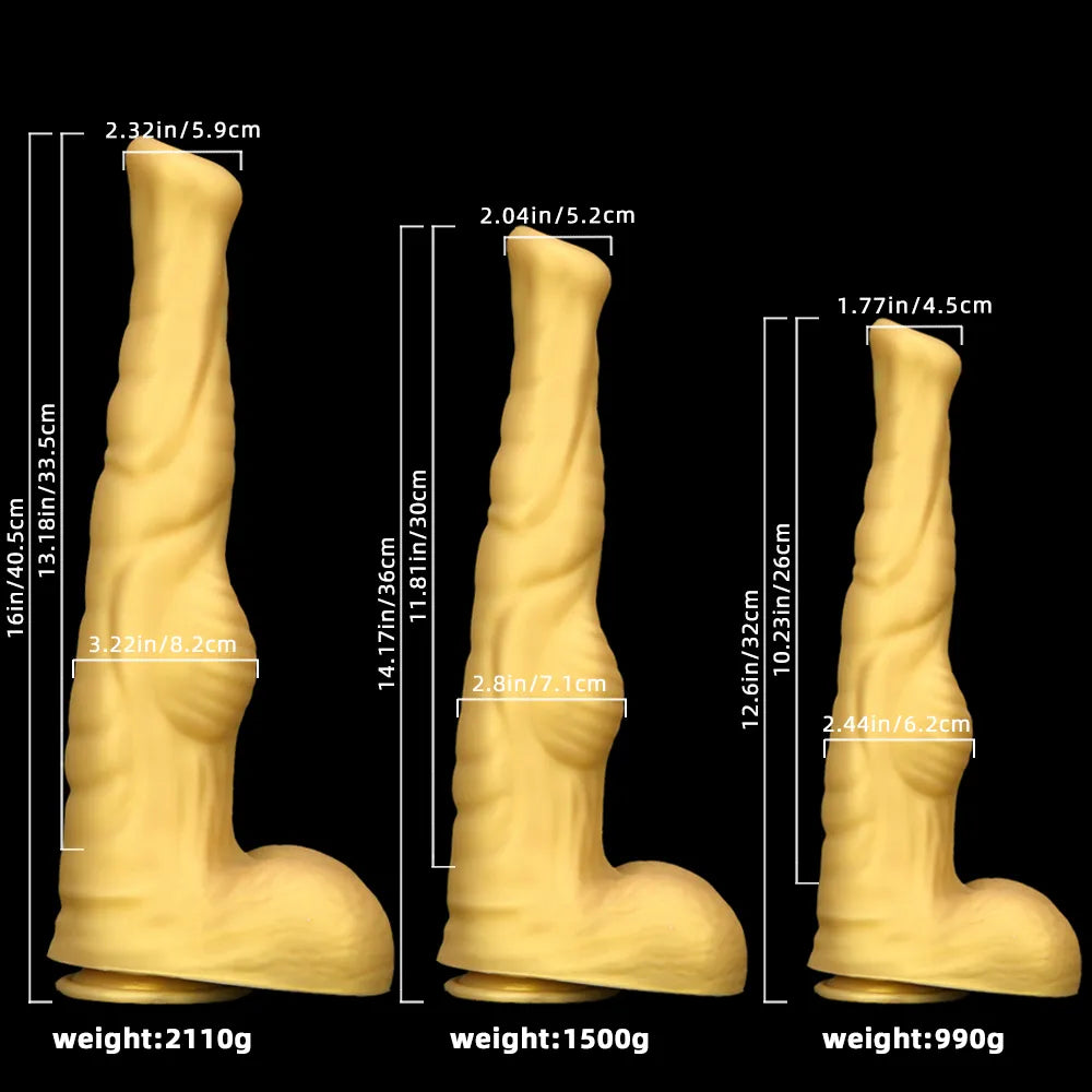 12.61in 14.17in 16in Super Huge Long Silicone Soft Horse Cock Dildo
