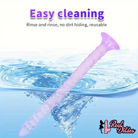 12.9in Big Spiked Long Skinny Dildo For Anus Stimulation With Sucker