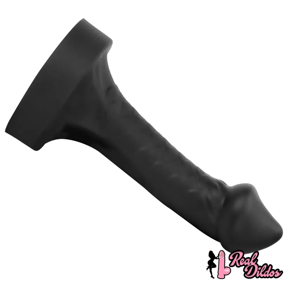 10.63in 12.6in 13.77in Silicone Big Soft Curved Black Dildo With Mushroom Head