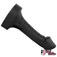 10.63in 12.6in 13.77in Silicone Big Soft Curved Black Dildo With Mushroom Head