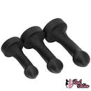 10.63in 12.6in 13.77in Silicone Big Soft Curved Black Dildo With Mushroom Head