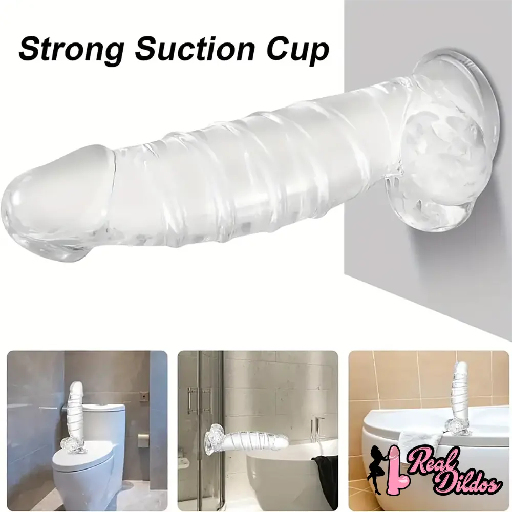12.9in Realistic Spiral Big Women Dildo For Hands-Free G Spot Play