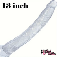 13.4in Lifelike Large Long Jelly Dildo With Balls-Free Small Glans