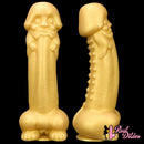 11.8in Liquid Large Soft Silicone Fantasy Thick Gold Anal Dildo