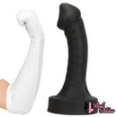 10.63in 12.6in 13.77in Silicone Big Soft Curved Black Dildo With Mushroom Head