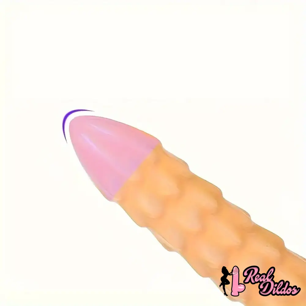12.9in Big Spiked Long Skinny Dildo For Anus Stimulation With Sucker