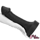 10.63in 12.6in 13.77in Silicone Big Soft Curved Black Dildo With Mushroom Head