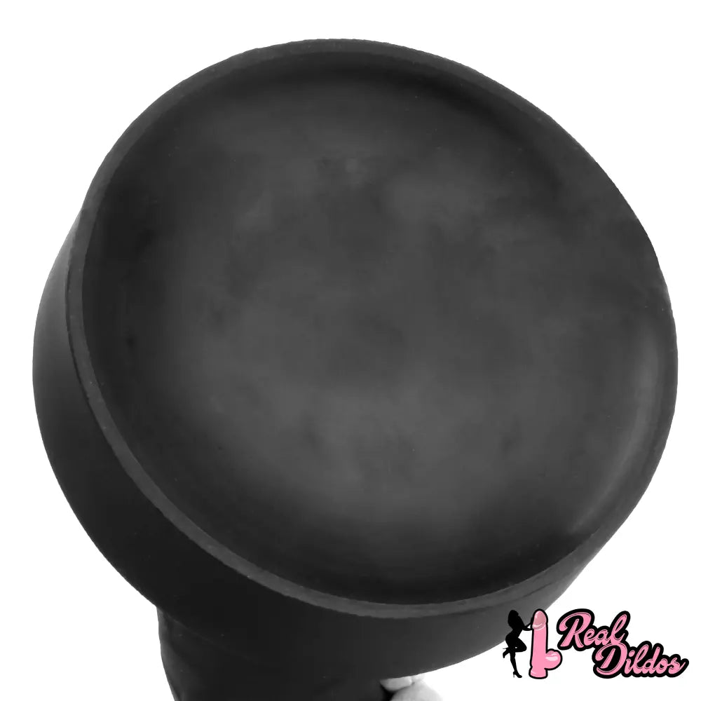 10.63in 12.6in 13.77in Silicone Big Soft Curved Black Dildo With Mushroom Head