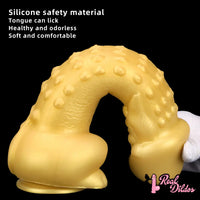 11.8in Liquid Large Soft Silicone Fantasy Thick Gold Anal Dildo