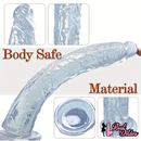 13.4in Lifelike Large Long Jelly Dildo With Balls-Free Small Glans