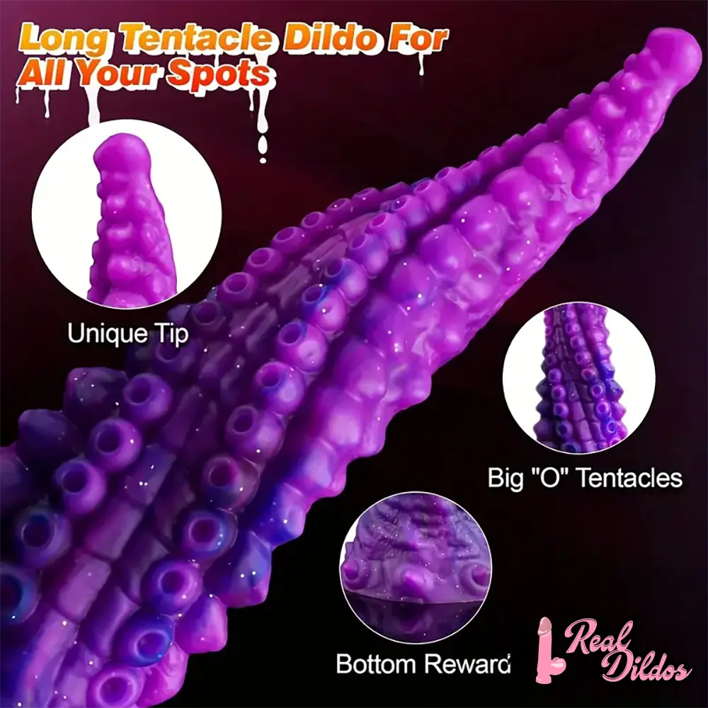 10in Big Octopus Tentacle Silicone Soft Dildo For Anal Prostate