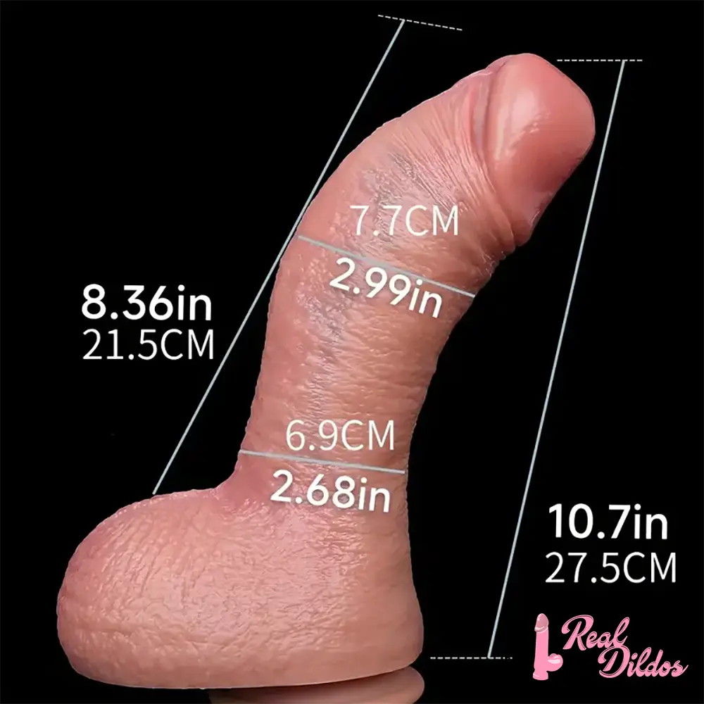 10.7in Soft Silicone Big Dildo For Female Pleasure Couple Flirting Toy