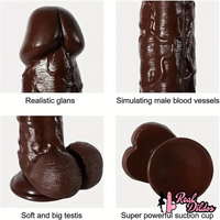 11in Big Ebony PVC Cock Dildo Adult Sex Toy For Women Men Sex