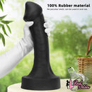 10.63in 12.6in 13.77in Silicone Big Soft Curved Black Dildo With Mushroom Head