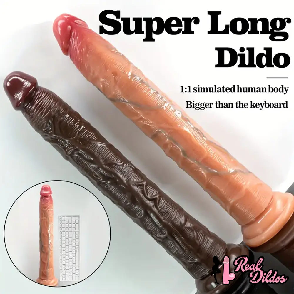 13.58in Realistic Large Long Silicone Soft Anal Dildo For Male Female