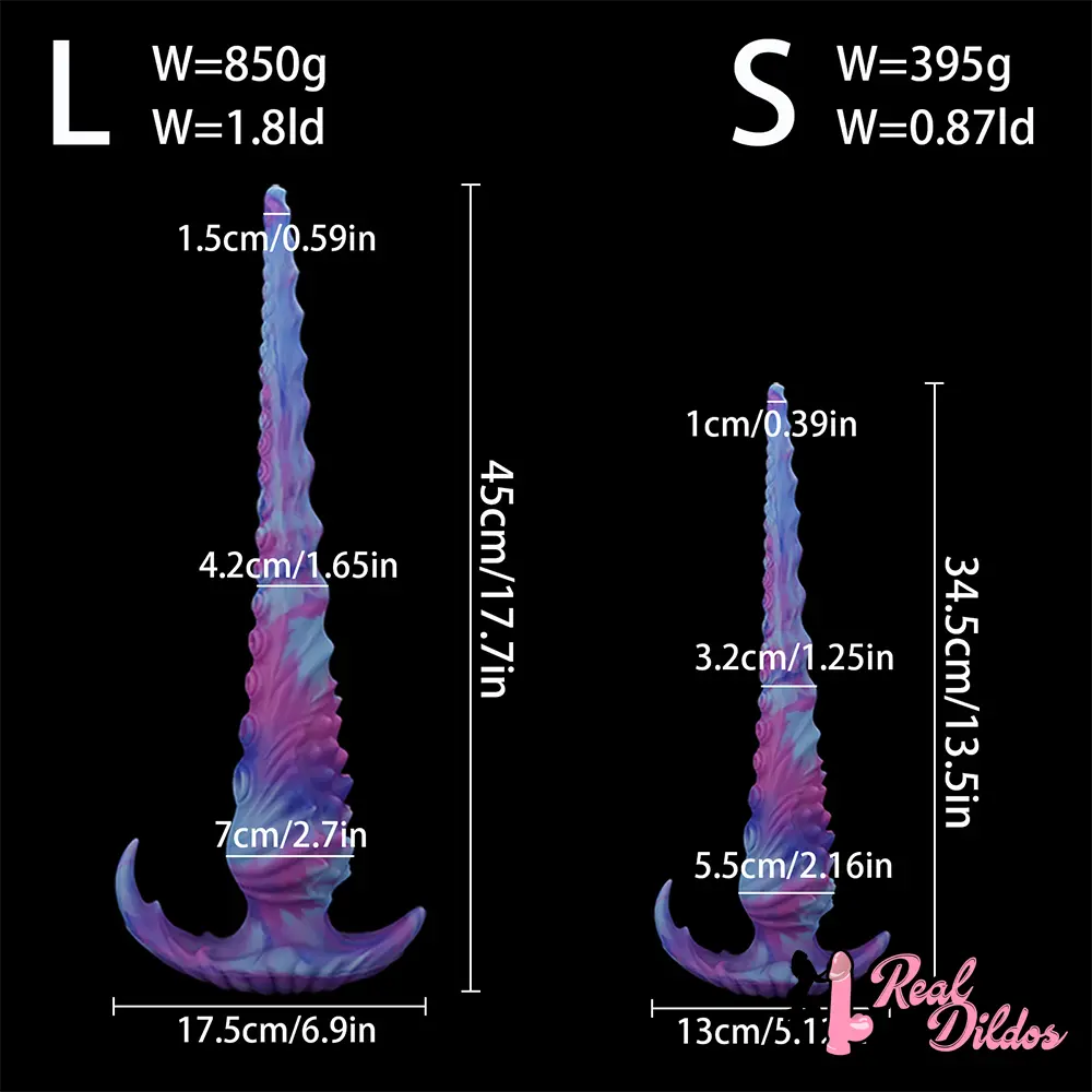 13.5in 17.7in Fantasy Big Long Octopus Tentacle Silicone Soft Dildo