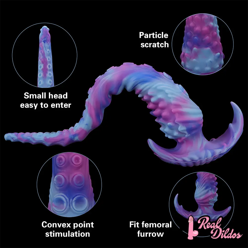 13.5in 17.7in Fantasy Big Long Octopus Tentacle Silicone Soft Dildo