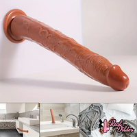 13.4in Lifelike Large Long Jelly Dildo With Balls-Free Small Glans
