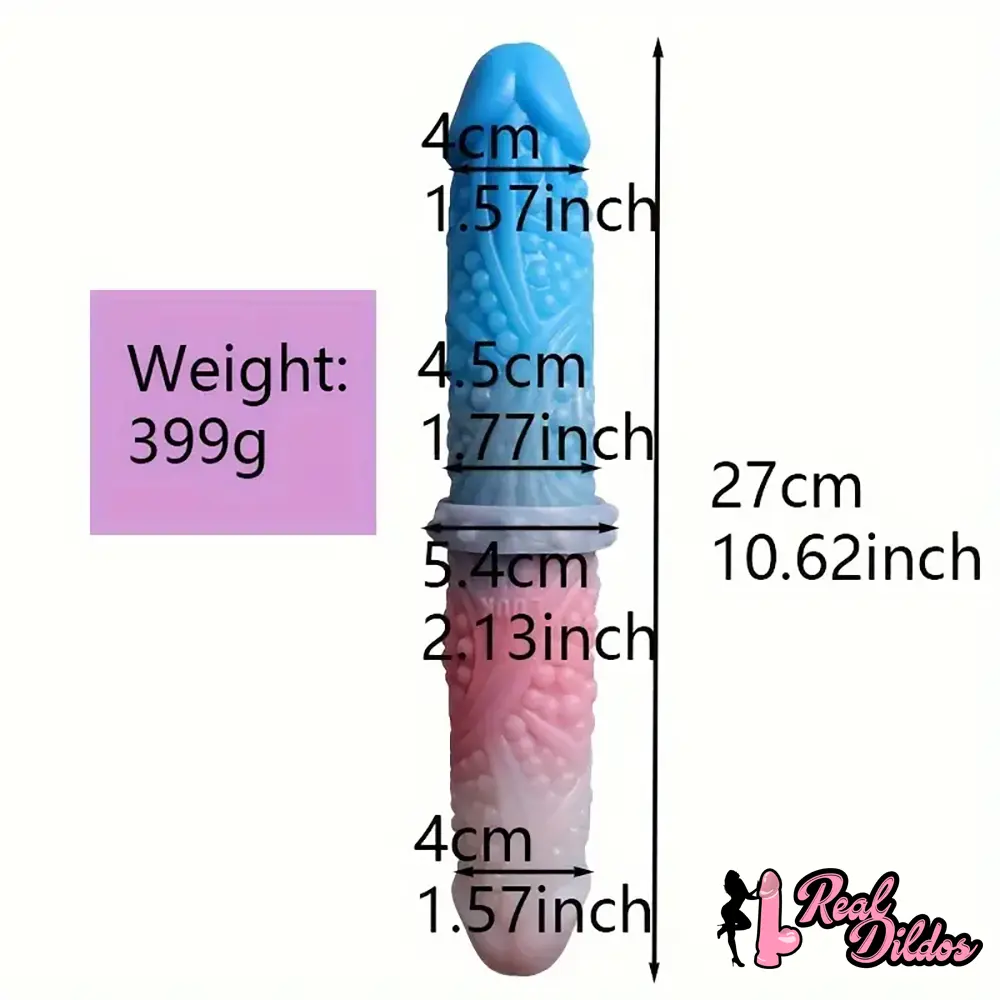 10.62in Tortoise Design Silicone Soft Large Double-headed Fantasy Dildo