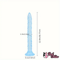 12.9in Big Spiked Long Skinny Dildo For Anus Stimulation With Sucker
