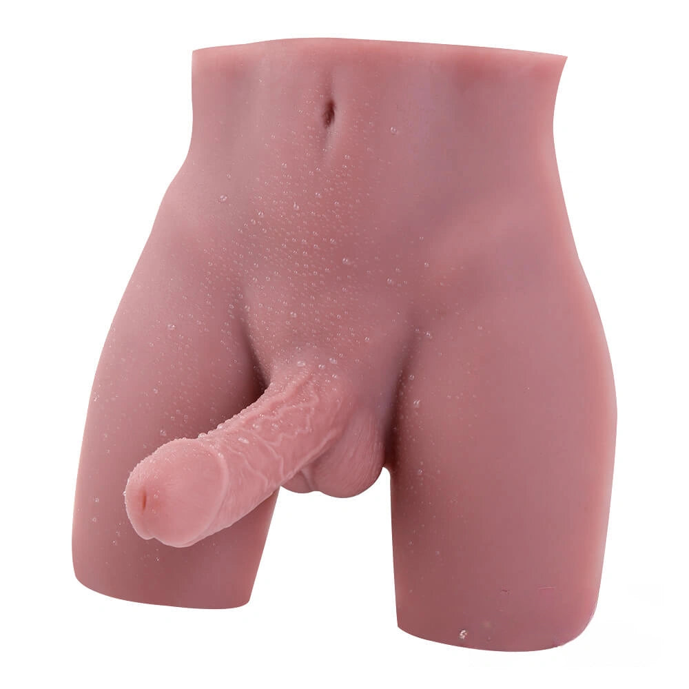 Realistic Male Torso Sex Toy With 5.5inch Flexible Dildo