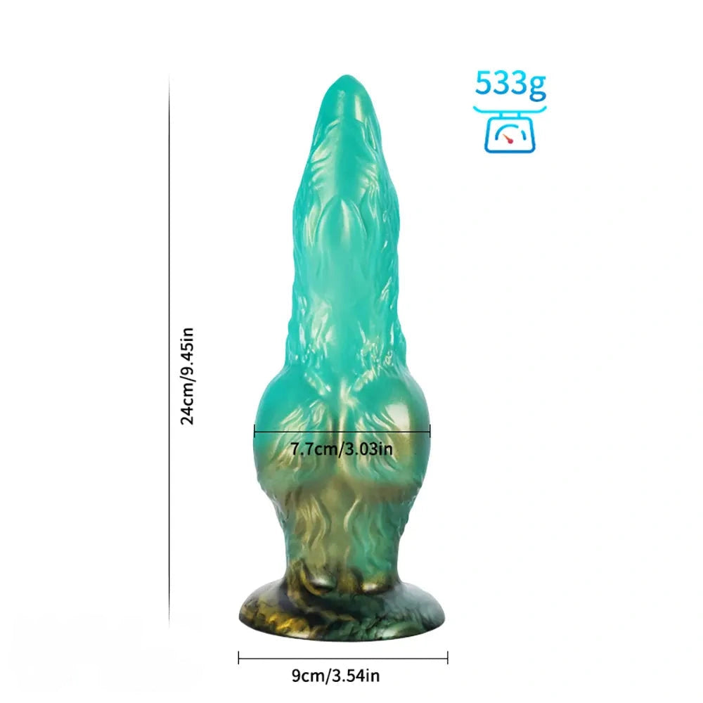 Realistic Monster Dog Animal Fantasy Knot Penis Soft Dildo Female Sex Toy