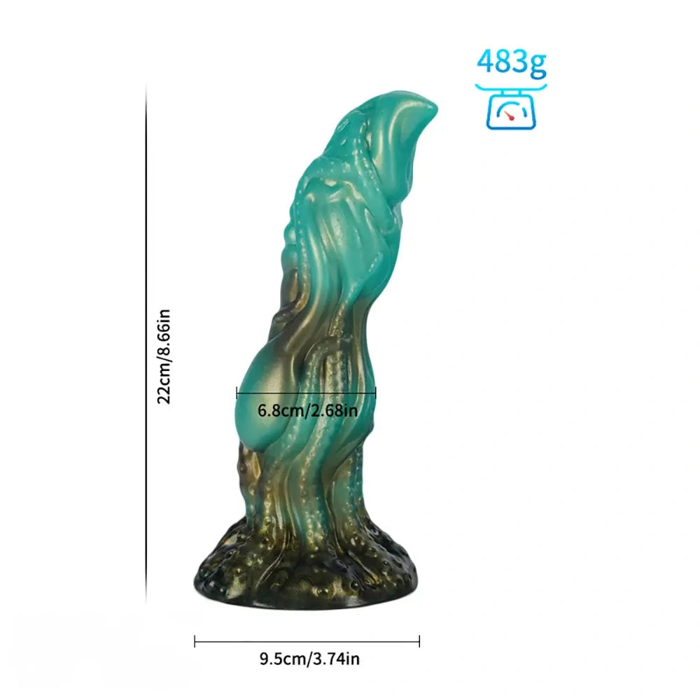 Realistic Monster Dog Animal Fantasy Knot Penis Soft Dildo Female Sex Toy