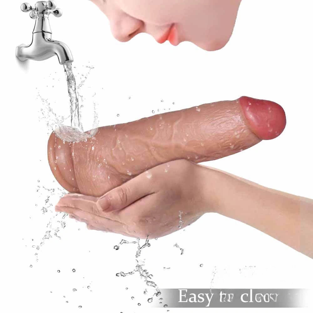 Realistic Skin 8.26″ Silicone Dildo Sex Toy For Adult