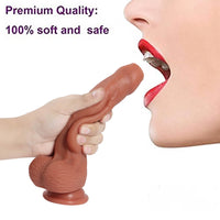 Realistic Uncut 8.46″ Silicone Soft Dildo With Foreskin