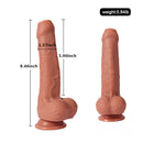 Realistic Uncut 8.46″ Silicone Soft Dildo With Foreskin