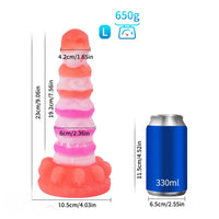 Silicone Realistic Fantasy Colorful Monster Soft Cock Dildo For Men Women