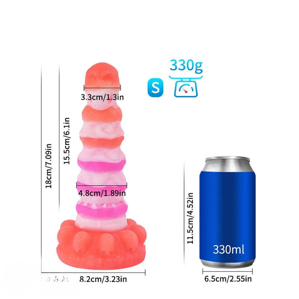 Silicone Realistic Fantasy Colorful Monster Soft Cock Dildo For Men Women