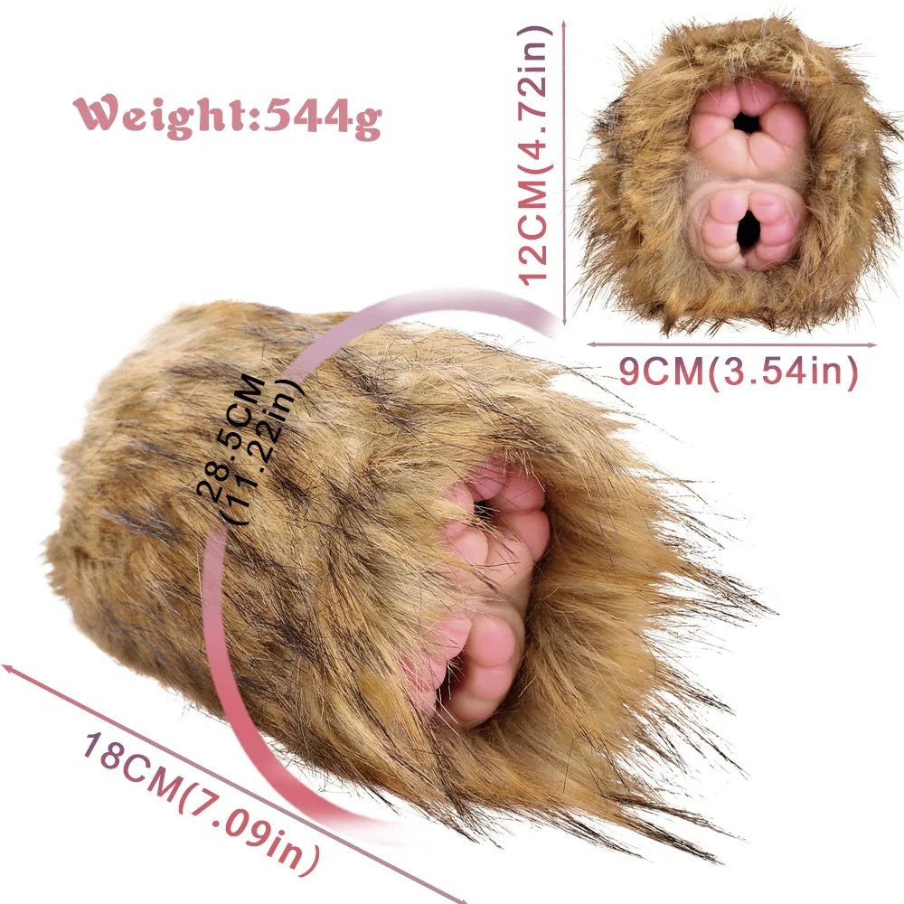 Furry Masturbator Simplux Amber Brown Plush Dual