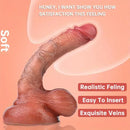 Six Lengths Liquid Silicone Realistic Dildo For Hands-Free G Spot Play