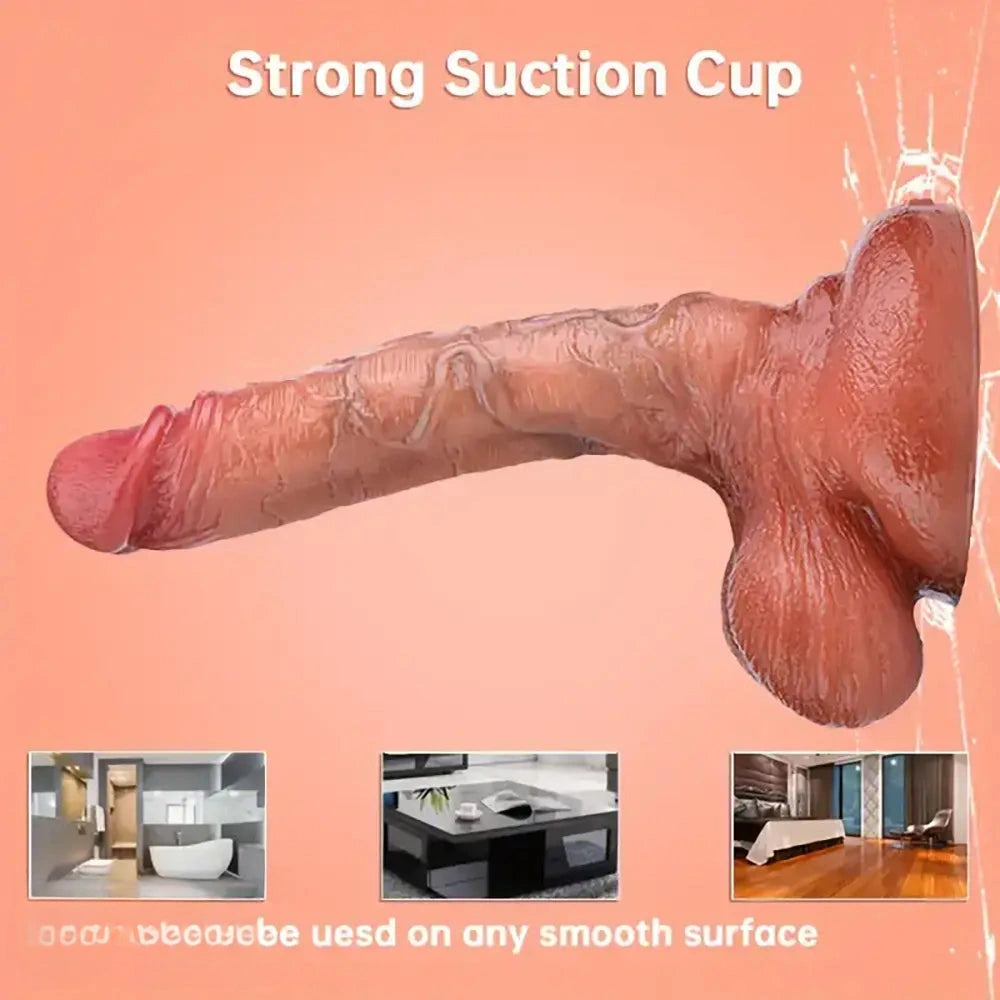 Six Lengths Liquid Silicone Realistic Dildo For Hands-Free G Spot Play