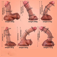 Six Lengths Liquid Silicone Realistic Dildo For Hands-Free G Spot Play