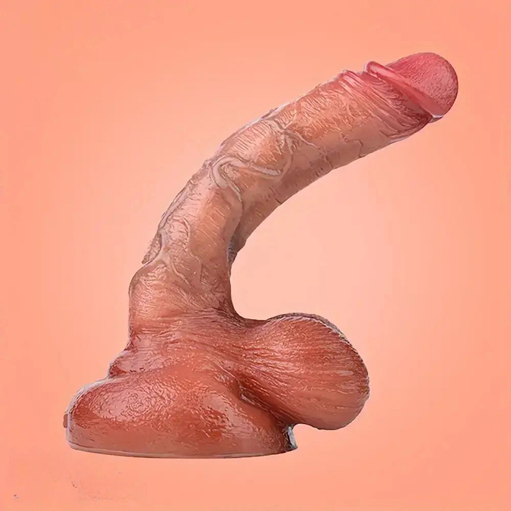 Six Lengths Liquid Silicone Realistic Dildo For Hands-Free G Spot Play