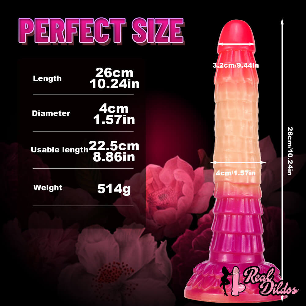 10.24in Big Horse Dildo Ombre Lifelike Animal Thick Dildo