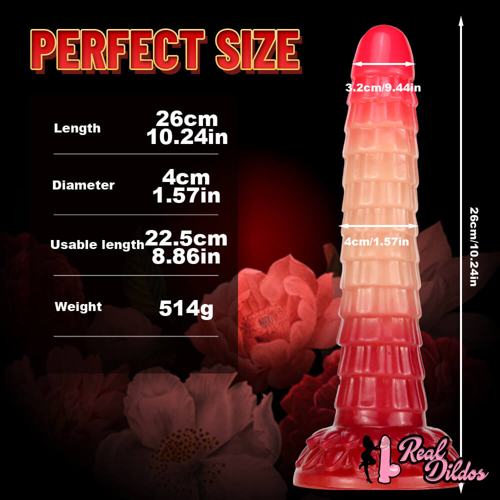 10.24in Big Horse Dildo Ombre Lifelike Animal Thick Dildo