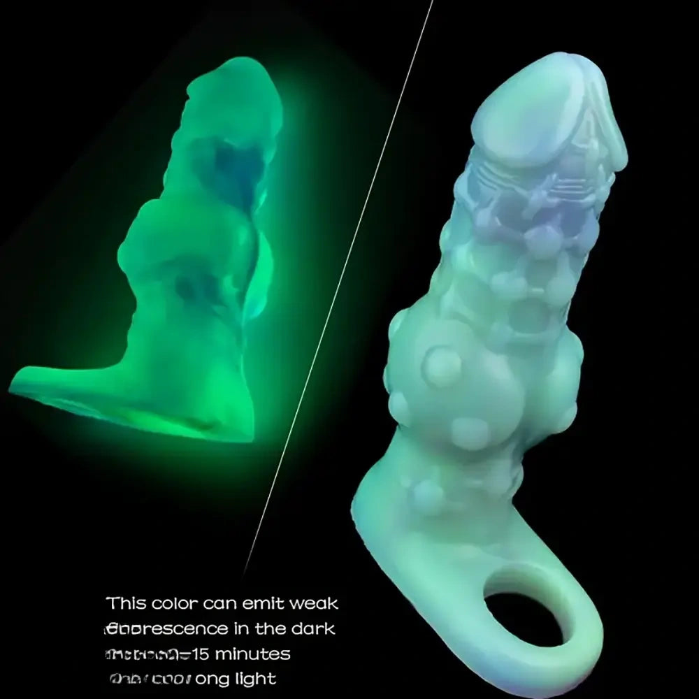Soft Silicone Hollow Silicone Cock Dildo Sleeve Sex Toy For Male Penis
