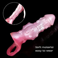 Soft Silicone Hollow Silicone Cock Dildo Sleeve Sex Toy For Male Penis
