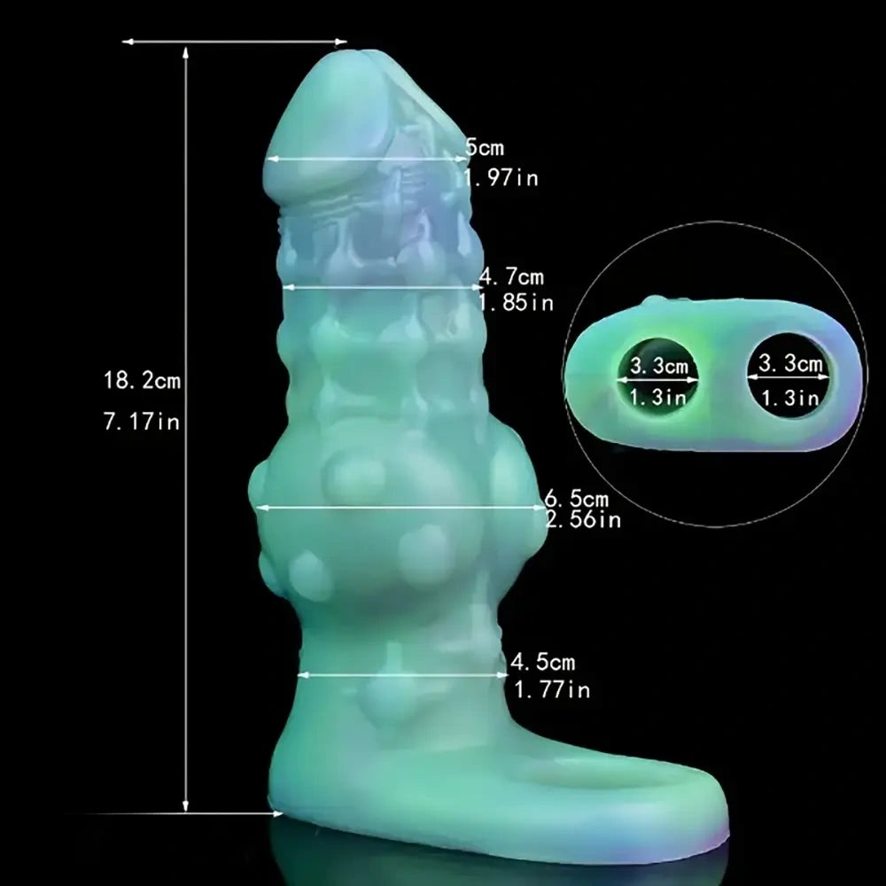 Soft Silicone Hollow Silicone Cock Dildo Sleeve Sex Toy For Male Penis