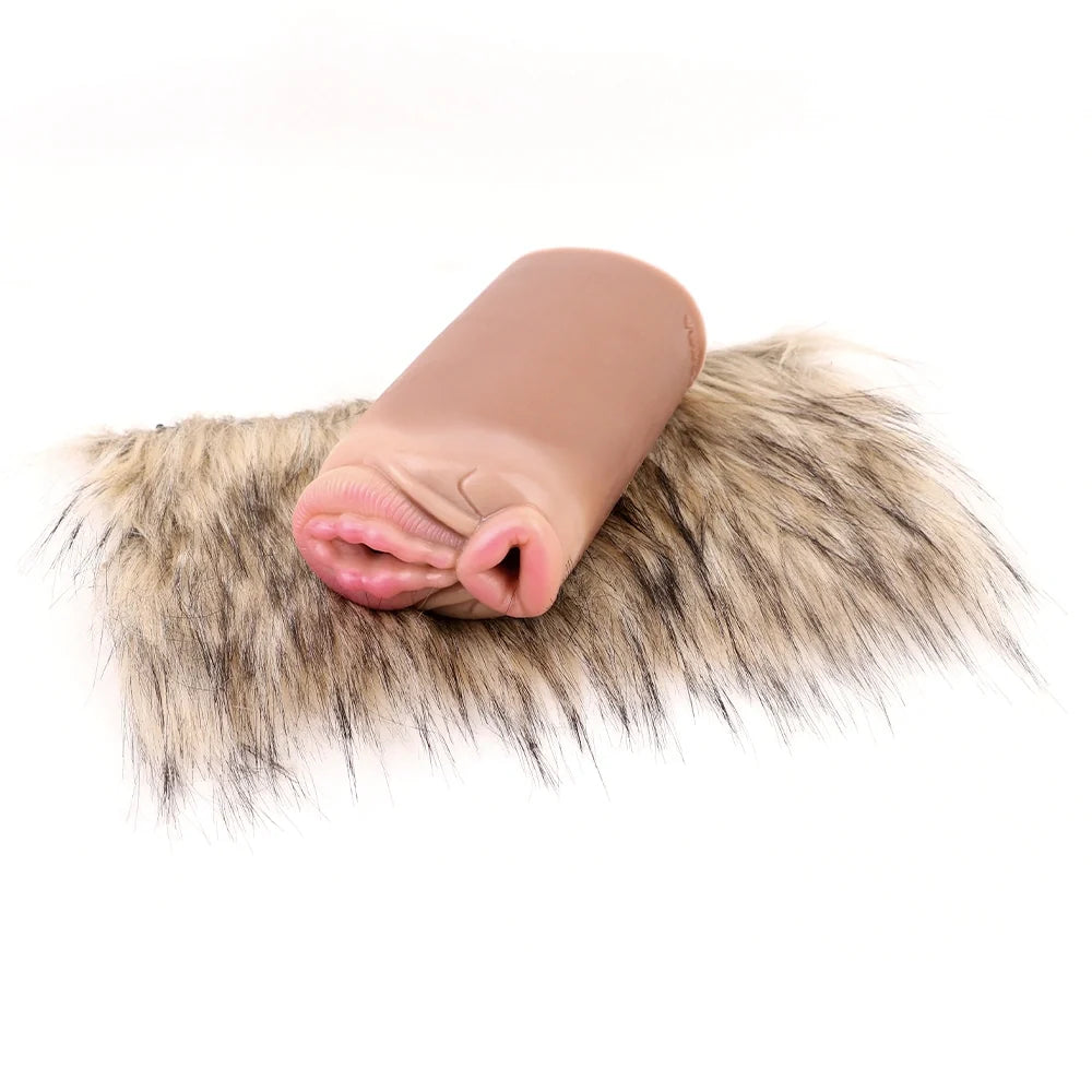 Furry Masturbator Tanplux Blond Fur Dual Entry