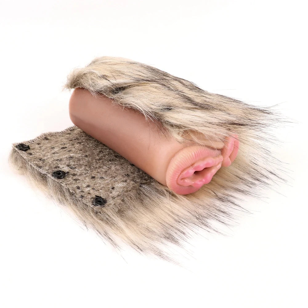 Furry Masturbator Tanplux Blond Fur Dual Entry